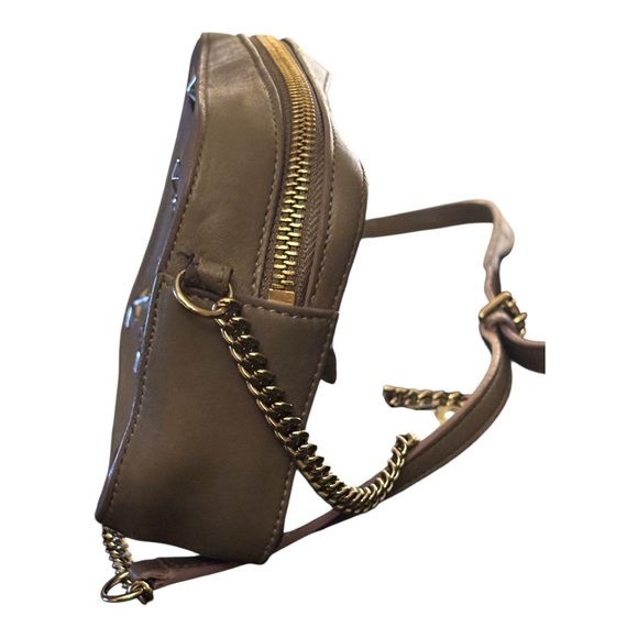 Jimmy Choo Starry Stud Crossbody – Taupe Leather & Chain Chic - Picture 3 of 11